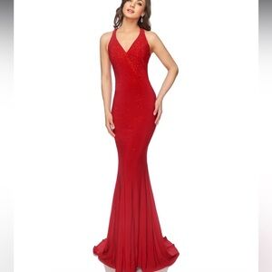 ABBY PARIS BY LUCCI LU SZ 4. NWT long prom, formal, or evening dress